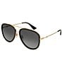 Color:Gold - Image 1 - Men's Aviator Sunglasses