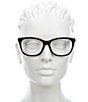 Color:Shiny Solid Black - Image 2 - Gg1012o 54mm Rectangle Optic Reader Glasses
