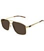 Gucci Men's Details 60mm Navigator Sunglasses, Color:Shiny Endura Gold - Image 1