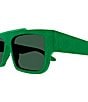 Color:Green - Image 3 - Men's Faceted Specs 56mm Rectangle Sunglasses