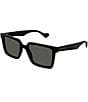 Color:Black - Image 1 - Men's GG Generation Light 55mm Square Sunglasses
