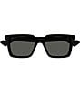Color:Black - Image 2 - Men's GG Generation Light 55mm Square Sunglasses