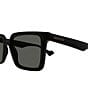Color:Black - Image 3 - Men's GG Generation Light 55mm Square Sunglasses