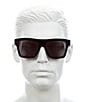 Color:Black - Image 2 - Men's Gg0962S 55mm Rectangle Sunglasses