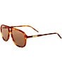 Color:Shiny Blonde Havana - Image 1 - Men's Gg1156S 57mm Navigator Sunglasses