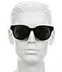 Color:Black - Image 3 - Men's Gg1237S 53mm Round Mountain Sunglasses