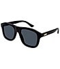 Color:Black - Image 1 - Men's GG1316S 54mm Navigator Sunglasses