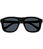 Color:Black - Image 2 - Men's GG1316S 54mm Navigator Sunglasses
