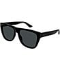 Color:Black - Image 1 - Men's GG1345S 57mm Navigator Sunglasses