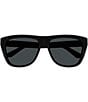 Color:Black - Image 2 - Men's GG1345S 57mm Navigator Sunglasses