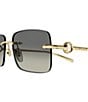 Gucci Men's GG1703S 55mm Rectangle Sunglasses, Color:Gold - Image 3