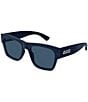 Gucci Men's Gucci Lacquered 54mm Square Sunglasses, Color:Shiny Transparent Azure/Blue - Image 1