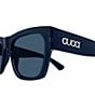 Gucci Men's Gucci Lacquered 54mm Square Sunglasses, Color:Shiny Transparent Azure/Blue - Image 3