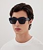 Gucci Men's Gucci Lacquered 54mm Square Sunglasses, Color:Shiny Transparent Azure/Blue - Image 4