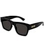 Gucci Men's Gucci Lacquered 54mm Square Sunglasses, Color:Shiny Black - Image 1