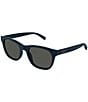 Gucci Men's Gucci Lines 54mm Square Sunglasses, Color:Shiny Solid Grey Blue/Grey - Image 1