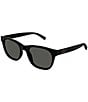 Gucci Men's Gucci Lines 54mm Square Sunglasses, Color:Shiny Black/Grey - Image 1