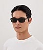 Gucci Men's Gucci Lines 57mm Rectangle Sunglasses, Color:Shiny Black - Image 4