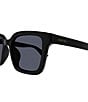 Color:Shiny Opal Blue Grey - Image 3 - Men's Minimal 54mm Square Sunglasses