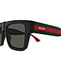 Gucci Men's New Pop Web 53mm Square Sunglasses, Color:Shiny Black - Image 3