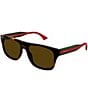 Gucci Men's New Pop Web 56mm Rectangle Sunglasses - Image 1
