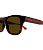 Gucci Men's New Pop Web 56mm Rectangle Sunglasses - Image 3