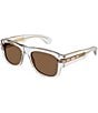 Color:Crystal - Image 1 - Men's New York 30's 54mm Square Sunglasses