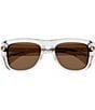 Color:Crystal - Image 2 - Men's New York 30's 54mm Square Sunglasses
