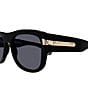 Color:Black - Image 3 - Men's New York 30's 54mm Square Sunglasses