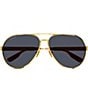 Color:Shiny Gold - Image 2 - Men's Port Royale 64mm Navigator Sunglasses