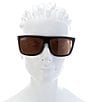 Color:Black - Image 2 - Men's Rectangular 59mm Sunglasses
