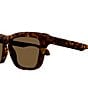 Color:Matte Dark Havana - Image 3 - Men's Twinsburg 55mm Havana Square Sunglasses