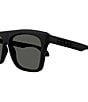 Color:Matte Black - Image 3 - Men's Twinsburg 57mm Rectangle Sunglasses