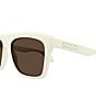 Color:Matte White - Image 3 - Men's Twinsburg 57mm Rectangle Sunglasses