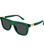 Color:Bottle Green - Image 1 - Men's Web Ingot 54mm Square Sunglasses