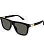 Color:Black - Image 1 - Men's Web Ingot 54mm Square Sunglasses