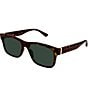 Gucci Men's Web Stripe 55mm Square Sunglasses - Image 4