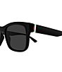 Gucci Men's Web Stripe 55mm Square Sunglasses - Image 3