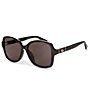 Gucci Women's Black Rectangular Sunglasses - Image 1