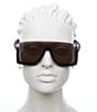 Color:Black - Image 2 - Unisex Fashion Evolution 99mm Shield Sunglasses