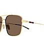 Gucci Web Stripe 59mm Navigator Sunglasses - Image 3