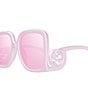 Gucci Women's Chaise Lounge 58mm Mirrored Statement Square Sunglasses, Color:Metallic Light Pink - Image 3