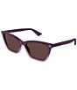 Gucci Women's Double G 56mm Gradient Frame Cat Eye Sunglasses - Image 1