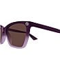 Gucci Women's Double G 56mm Gradient Frame Cat Eye Sunglasses - Image 3