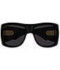 Gucci Women's Emblem Double G 66mm Geometric Wrap Sunglasses - Image 2