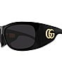 Gucci Women's Emblem Double G 66mm Geometric Wrap Sunglasses - Image 3