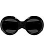 Color:Black - Image 2 - Women's Fashion Show 54mm Round Sunglasses