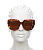 Color:Spotted Havana Black/Amber - Image 2 - Women's Generation 54mm Havana Square Sunglasses