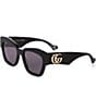 Color:Black - Image 1 - Women's Generation 55mm Cat Eye Sunglasses