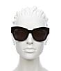 Color:Black - Image 2 - Women's Generation 55mm Cat Eye Sunglasses